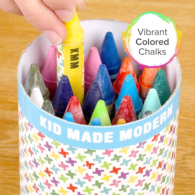 Kid Made Modern Beeswax Crayons for Toddlers & Kids (24 Pieces) - Coloring Non Toxic Crayons with Case (Ages 3+)