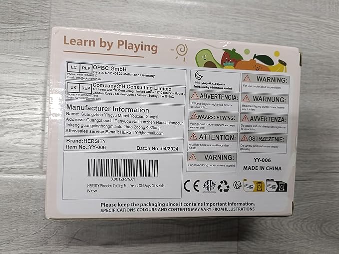 HERSITY Wooden Play Food Set Cutting Fruits and Veggies Toys for Toddlers 1-3, Pretend Play Kitchen Accessories Montessori Educational Toys for Kids Boys Girls 18 Months+