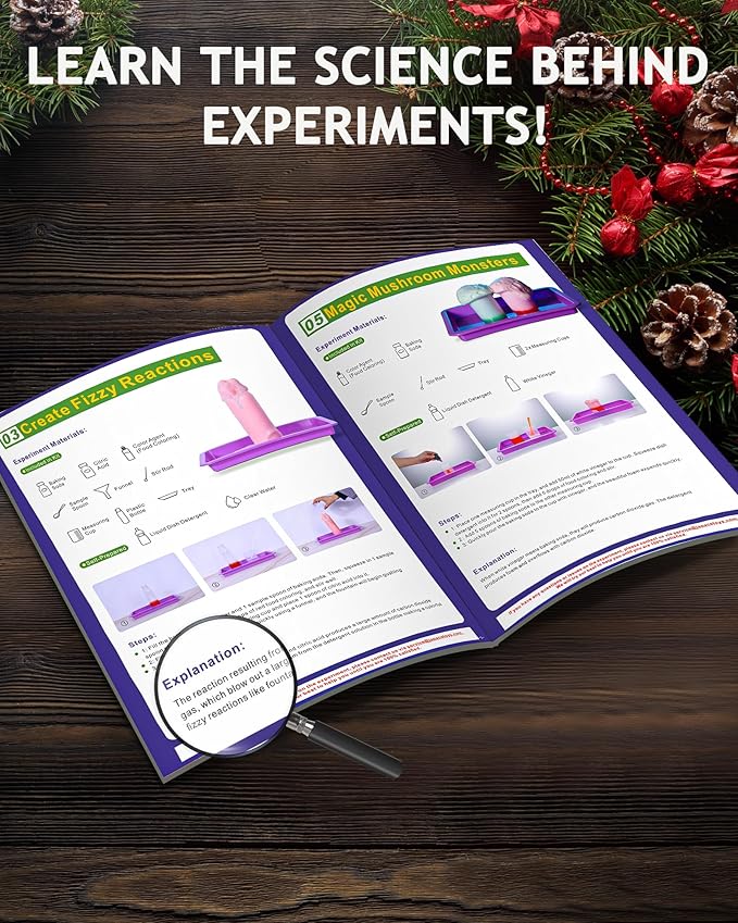 Japace Science Kits for Girls Age 4-5-6-7-8, Christmas Birthday Gifts Ideas, 75+ Cool Chemistry Experiments, Learning & Education Toys for Kids 4-8