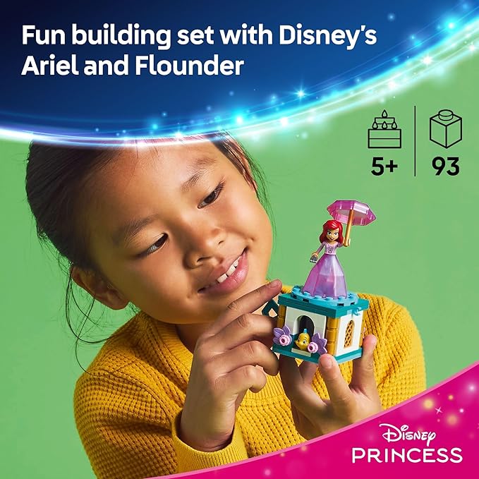 LEGO Disney Princess Twirling Ariel Toy - Building Toy for Kids, Girls and Boys, Ages 5+ - Little Mermaid Toy for Fans of Movie - Ariel Doll Gift Idea for Birthdays - 43259