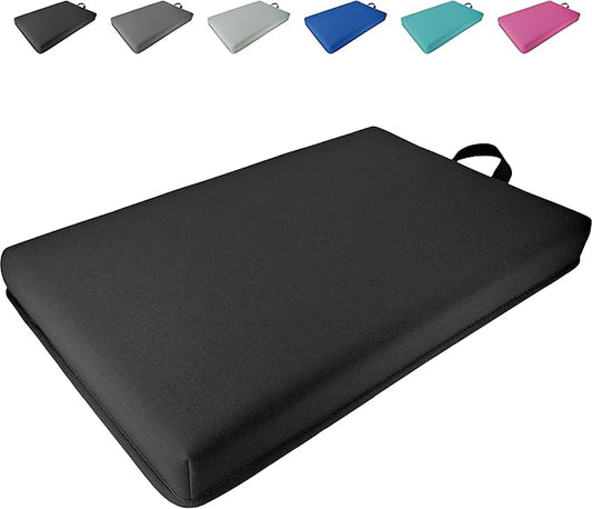 Extra Thick Kneeling Pad, Bath Kneeler Pad, Garden Kneeling Pad for Knee, Water Resistant Soft Memory Foam Cushioning for Workout, Yoga, Bathing, Physical Therapy, Prayer Pillow, Black