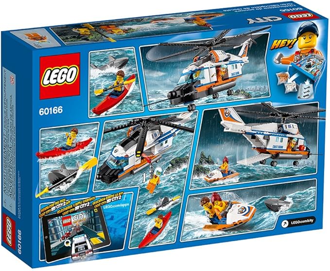 LEGO City Coast Guard Heavy-Duty Rescue Helicopter 60166 Building Kit (415 Piece)
