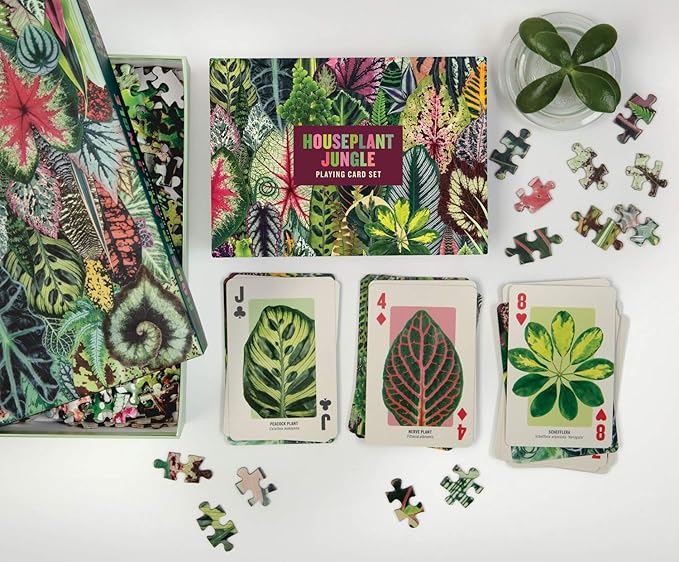 Galison Houseplant Jungle 1000 Piece Jigsaw Puzzle for Adults – Plant Jigsaw Puzzle with Mix of Succulents & Other Household Plants – Fun Indoor Activity, Multicolor