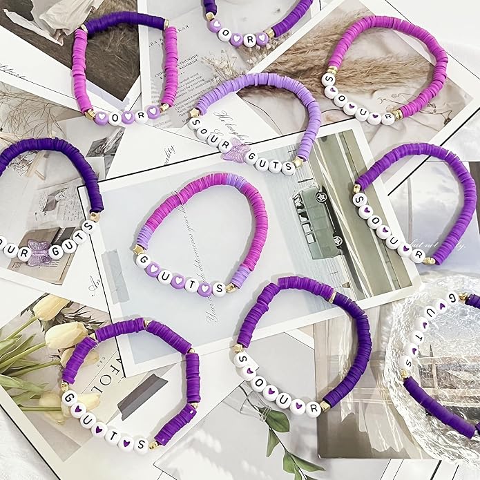 Handmade Stretch Friendship Bracelets for Teen Girls Singer Inspired Merch Outfits Decoration Girls Birthday Gifts Clay Beaded Friendship Bracelets Bulk for Music Fans