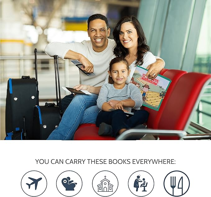 Bilingual Quiet Book for Toddlers | Written in English and Spanish | 5 Finger Puppets and 1 Plush Toy Included | Montessori Inspired for Toddlers | Carry on Travel Toy | Libros en Español para Niños.