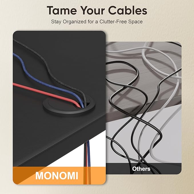 Monomi Electric Standing Desk, 79 x 31.5 inches Height Adjustable, Ergonomic Home Office Sit Stand Up Desk with Memory Preset Controller (Black Top/Black Frame)