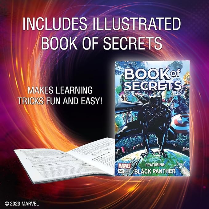 Fantasma Marvel’s Multiverse of Magic Black Panther Magic Kit for Kids and Adults | Magic Set Packaged Inside an Oversized Comic Book Art Storage Box | Magic Show with Over 100 Magic Tricks