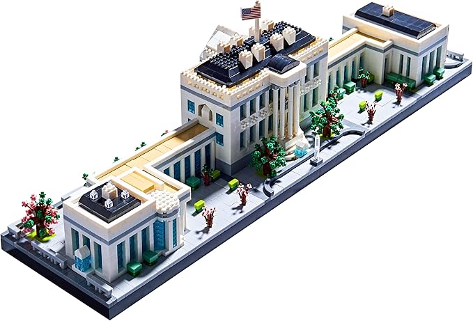 Architecture White House Modle Kit Micro Building Blocks Sets for Adults World Famous Landmark Collection Set U.S. Capital 3520 PCS for Teens 14+