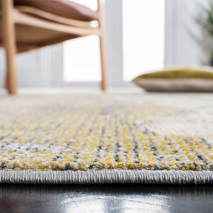 SAFAVIEH Madison Collection Accent Rug - 3' x 5', Ivory & Grey, Modern Abstract Design, Non-Shedding & Easy Care, Ideal for High Traffic Areas in Entryway, Living Room, Bedroom (MAD499A)