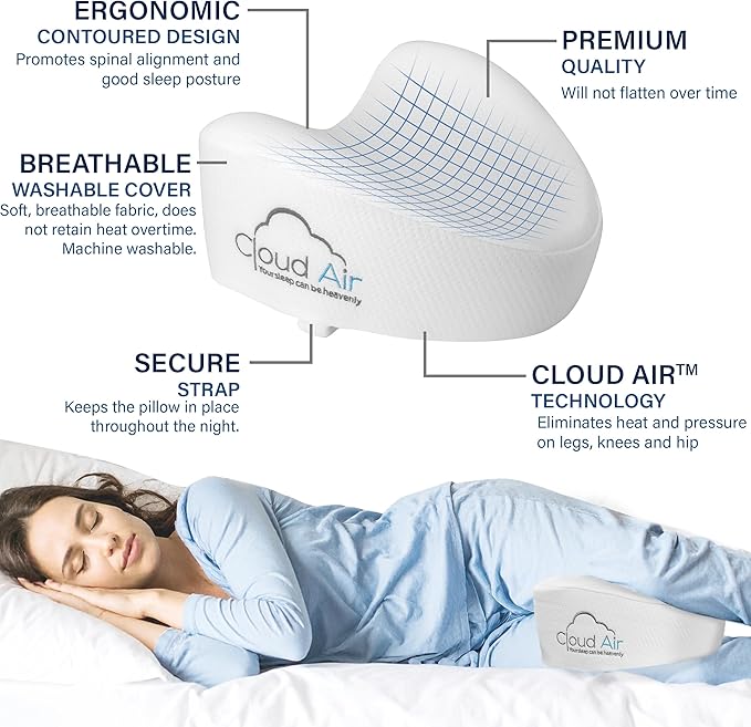 Vaunn Medical Knee Pillow/Wedge Heart with Strap