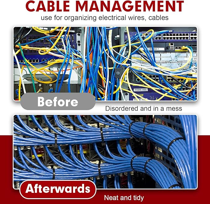 Zip Ties, RAZCC 1200pcs Black Cable Zip Ties 12 Inch, Heavy Duty Plastic Wire Ties with 70lb Tensile Strength, Self-Locking Black Nylon Tie Wraps for Indoor and Outdoor