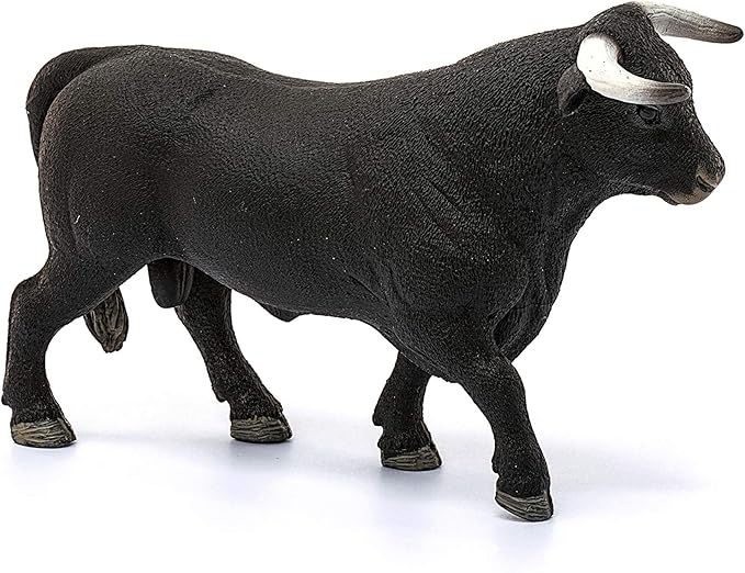 Schleich Farm World, Animal Toys for Boys and Girls 3 and Above, Black Bull Cow Toy Figurine, Ages 3+, Multicolor, 3.5 Inch