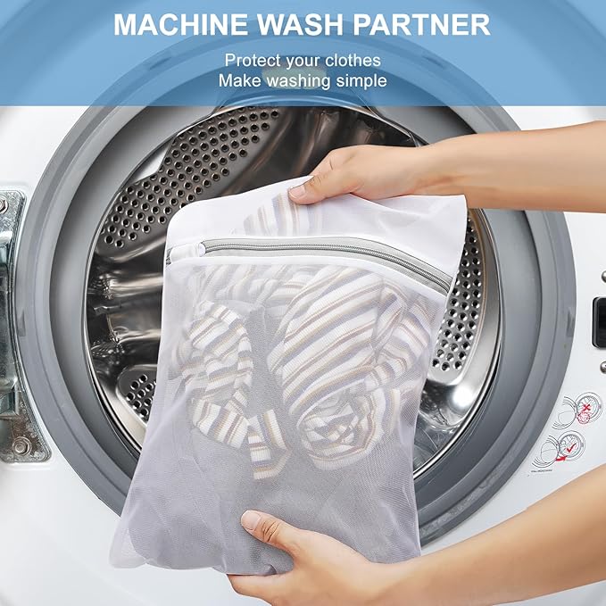 BAGAIL Laundry Bags Mesh Wash Bag for Intimates Lingerie and Delicates, 3Pcs(1S,1M,1L)