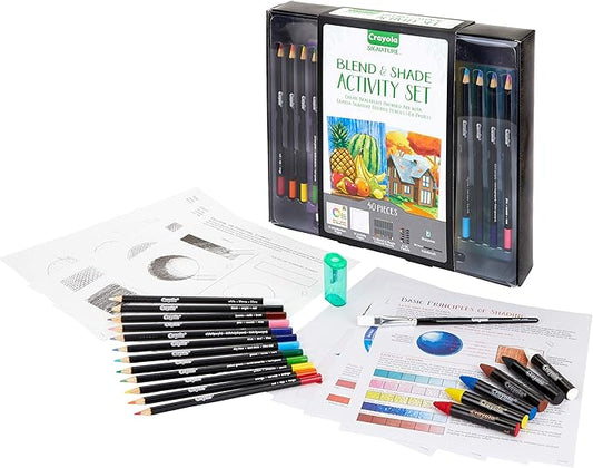 Crayola Blend & Shade Activity Set, Adult Coloring Art Set, 40Piece, Gift