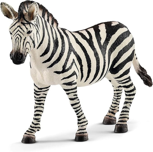 Schleich Wild Life Realistic Female Zebra Figurine - Authentic and Highly Detailed Wild Animal Toy, Durable for Education and Fun Play for Kids, Perfect for Boys and Girls, Ages 3+