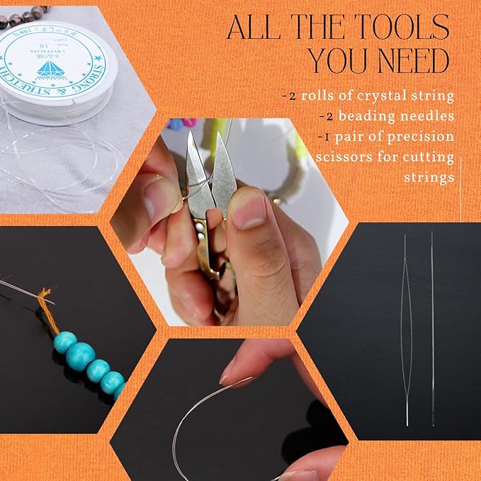 Clay Beads Jewelry Making Kit 10,500PCS - Complete Bracelet Making Kit for Kids with Flat Beads, Polymer Clay Flat Letter Beads, Preppy Bracelet Kit for DIY Heishi Bead Kit