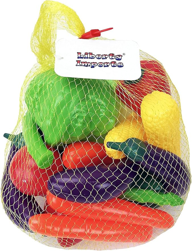 20 Pieces Play Vegetables Playset - Life-Sized Toy Food for Kids Kitchen, Healthy Farmer's Market Grocery Pretend Play Plastic Toy Set for Toddlers