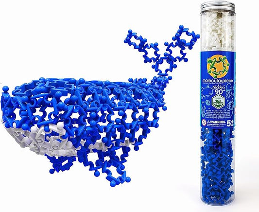 Ocean (90 pcs) Eco-Friendly 4D Educational STEM Building Toy for Creative Kids | Marine Life, Whale, Shark, Coral Fish, Manta Ray | Durable | Hours of Fun | Party Activities | Gift
