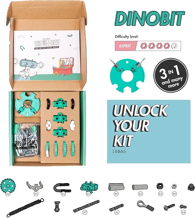 Dino Erector Set, Educational Build Your Own Robot Toy for Kids Ages 6 7 8 9+ Year Old Boys and Girls, Stem Building Toys Engineering Kit, Construction Toys Steam Gifts for Kids