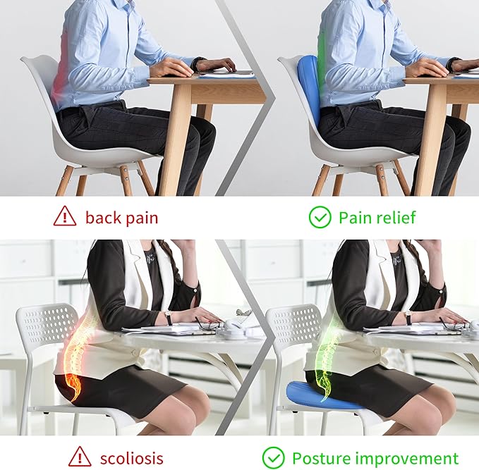 Inflated Wobble Cushion,Circular Non-slip Texture for Comfortable Sitting,Extra Thick Dyna Disc with Pump for Core Strength,Wiggle Seat to Improve Posture,Fitness,660lb Load Capacity