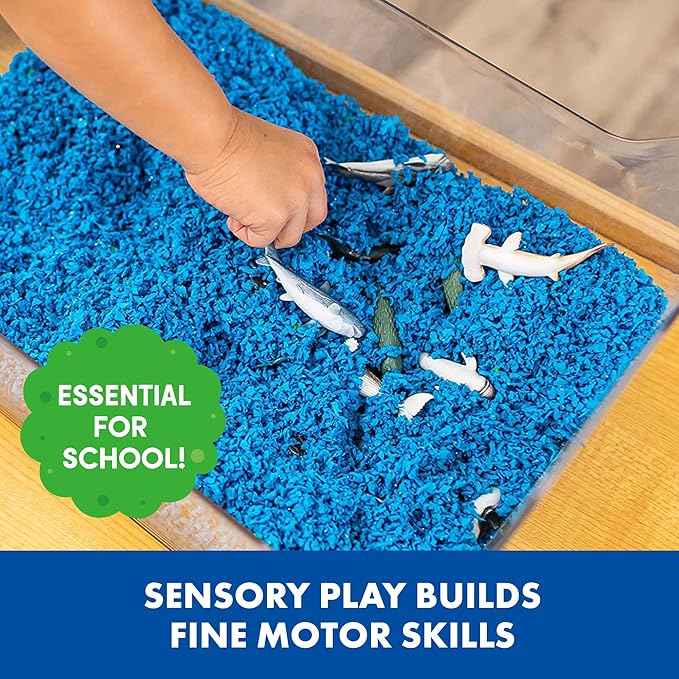 Educational Insights Playfoam Pluffle for Sensory Bins 4-Pack - Red, Pink, Blue & Purple Sensory Bin Filler for Sensory Table, Great for Sensory Play