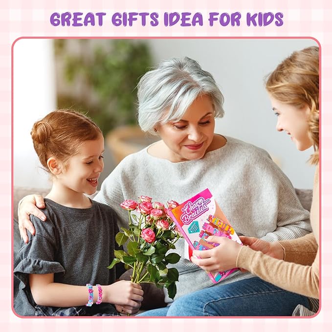 Kids Silicone Bracelets with Rhinestone Stickers - Adjustable Letter Rubber Bracelets Wristbands, Boys Girls Dress Up Jewelry Accessories Party Favors Decoration Birthday Gifts for Ages 6 7 8