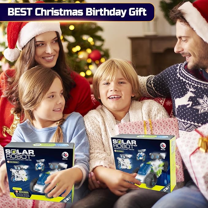 COBFDHA Toys for Kids Age 8-12, 12-in-1 STEM Building Robot Kit Science Learning Educational Experiment Kit, Gifts for 9 10 11 12 13 14 Year Old Boys.