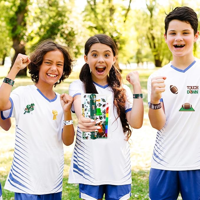 BenLouis 168Pcs Football Party Favors Sports Football Theme Birthday Party Favors Coloring Books Bulk for Kids Super Football Bowl Party Team Gift Goodie Bag Fillers Classroom games Rewards Supplies