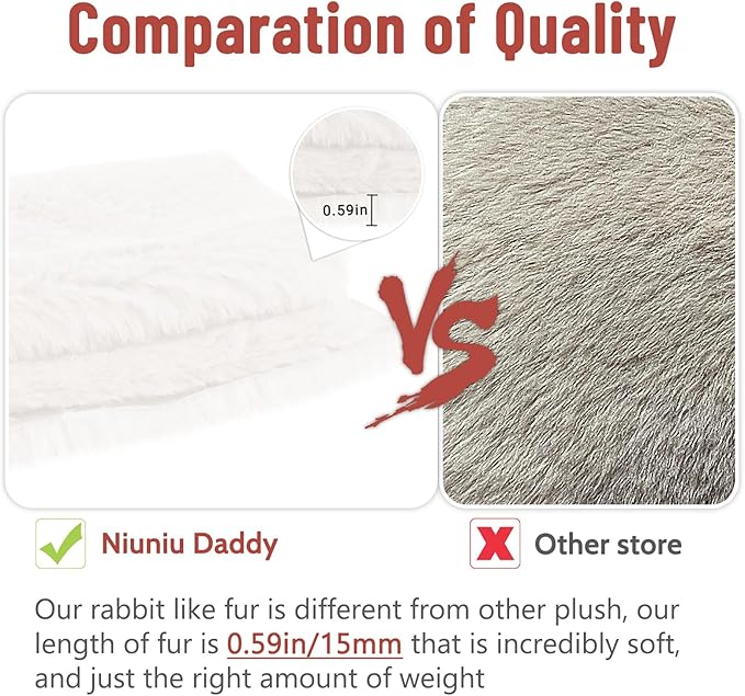 Niuniu Daddy 20" | 3.3 Pound Polar Bear Weighted Stuffed Animals, Large White Bear Plush Toy Pillow with Fluffy Fur for Kids Adults Teens Cute Stuffy Animal for Valentine Christmas Birthday Gift