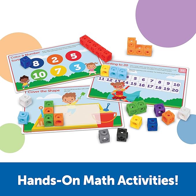 Learning Resources MathLink Cubes Preschool Math Activity Set