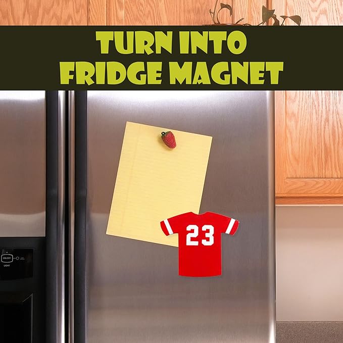 Attatoy Sports Kids’ Wooden Craft Kit (Party-Pack); Sport Jersey Decorating Art Painting Set w/ 25 Sports Shirt Cutouts