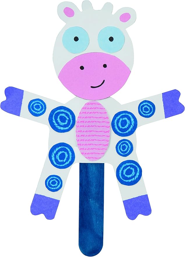 ALEX Toys Little Hands Pop Stick Art Craft Kit, Create Cute Animal and Flower Puppets, Allows Children to be Creative and Use their Imagination, For Ages 3 and up