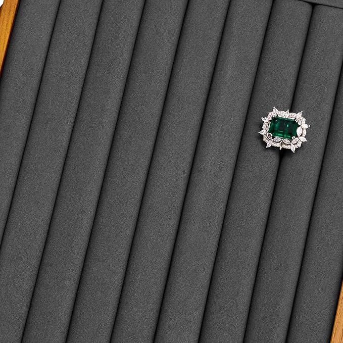 Oirlv Solid Wood Jewelry Tray Ring Earring Display Showcase Jewelry Organizer