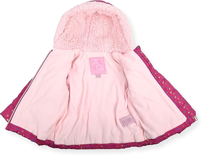 Arctic Quest Little Girls Bib Snow Pants and Ski Jacket Water-Resistant Snowsuit For Kids Winter Jacket For Girls