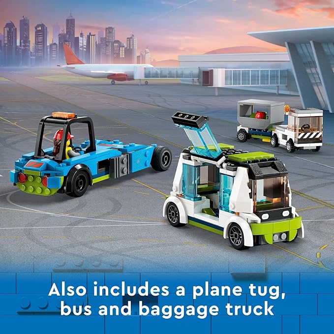 LEGO City Passenger Airplane Toy - Building Toys Set for Boys & Girls, Ages 7+ - Educational Gift for Kids - W/Buildable Vehicle Toys & 9 Minifigures - 60367