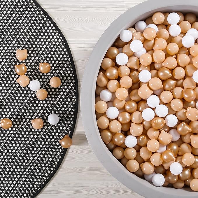 GOGOSO Bear Ball Pit Balls Shapes BPA Free Plastic Play Balls Crush Proof Kids Toddlers Baby Pastel Pelotas Toy Shaped Giant Friendship Bracelet