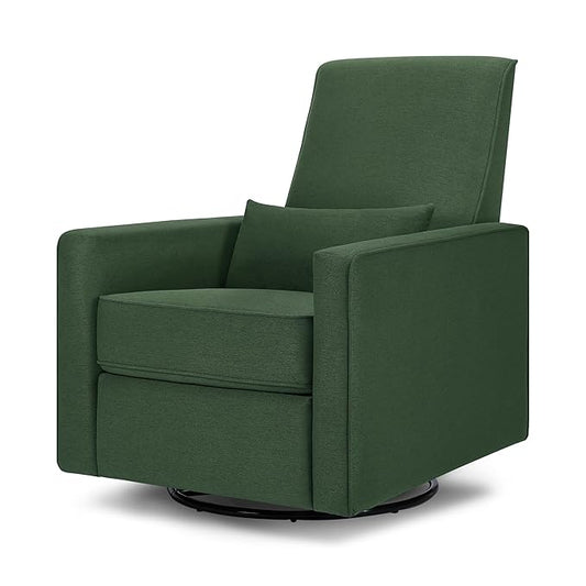 DaVinci Piper Upholstered Recliner and Swivel Glider in Pine Green, Greenguard Gold & CertiPUR-US Certified