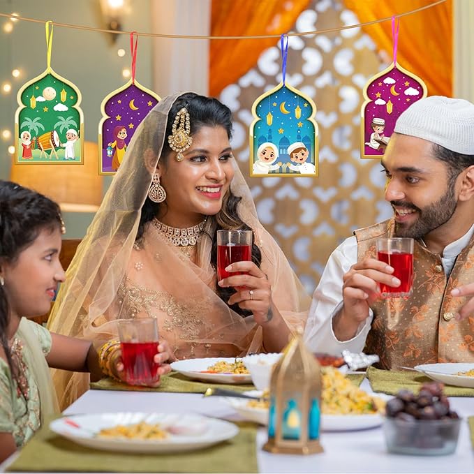 Fennoral 48 Pack Ramadan Crafts for Kids Make You Own Ramadan Foam Sticker Ornaments DIY Arts and Crafts for Kids Girls Boys Art Project Eid Mubarak Kareem Mosque Decoration