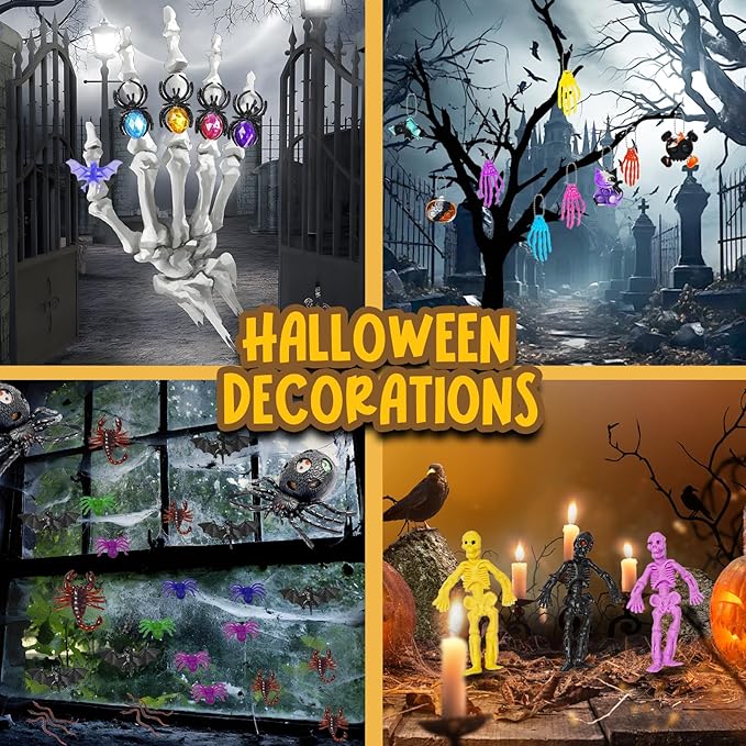 600 Pcs Halloween Party Favors for Kids, Fidget Toys Bulk, Prizes for Kids, Halloween Toys Treats Gifts, Carnival Treasure Classroom Prizes Box, Goodie Bag Stuffers, Party Toy Supplies