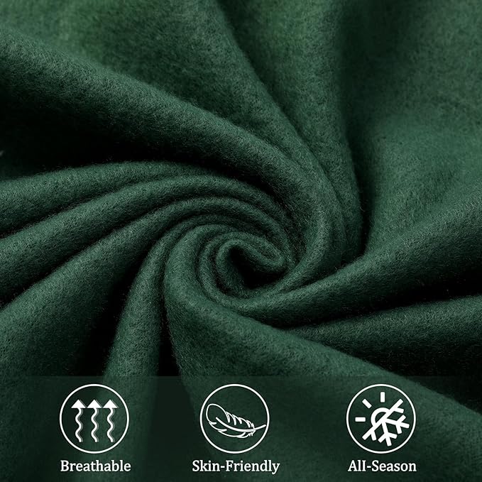Kinlop Fleece Blanket Bulk 60 x 50 Inch Soft Lightweight Fleece Cozy Blanket Warm Throw Plush Pet Throw for Bed Couch Sofa Home Office Wedding Gifts Travel Camping (Green Tones,40 Packs)