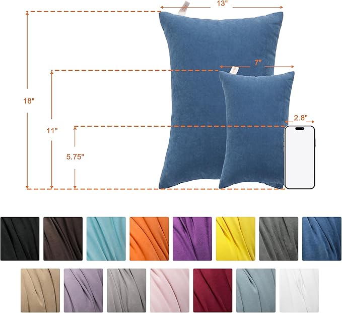 NTBAY Tiny Pillows, Down Alternative 7"x11" Microfiber Mini Pillow for Travel, Pets, Soft Machine Washable Small Pillows for Neck, Wrist, Lumbar and Knee, Dark Brown