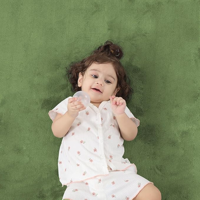 1.3" Thick Baby Floor Play Mat 50x50, Basic Padded Foam Mat for Tummy Time Crawling, Non Slip Cushioned for Babies Toddlers Infants Kids (Olive)