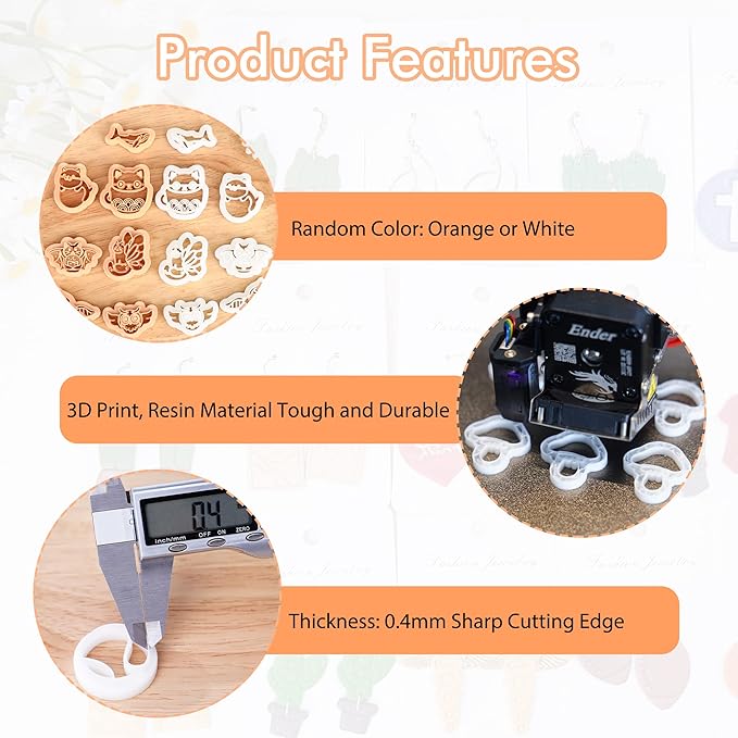 Puocaon Polymer Clay Jewelry Cutters - 7 Pcs Wizard Hat Clay Cutters for Polymer Clay Jewelry Making, Magic Owl Clay Cutters, Clay Cutters for Earrings Making, Magic Potion Shape Clay Cutters Set