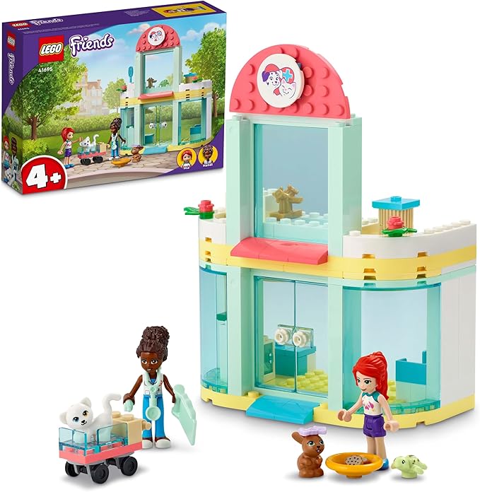 LEGO 41695 Friends Pet Clinic, Toy for Boys and Girls +4 Years with Mini Doll and Figures of Kitten and Bunny