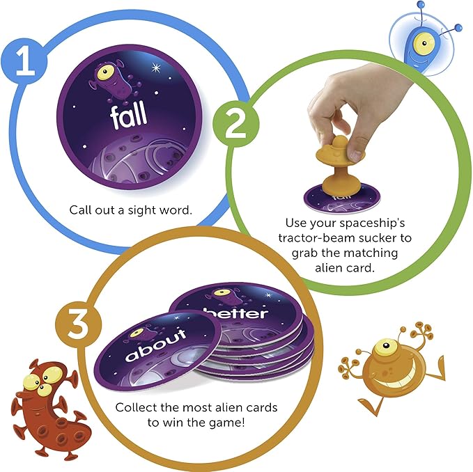 Learning Resources Slam Ships Sight Words Game - Ages 5+ Educational and Fun Games for Kids, Board Games for Kids, Kindergarten Games