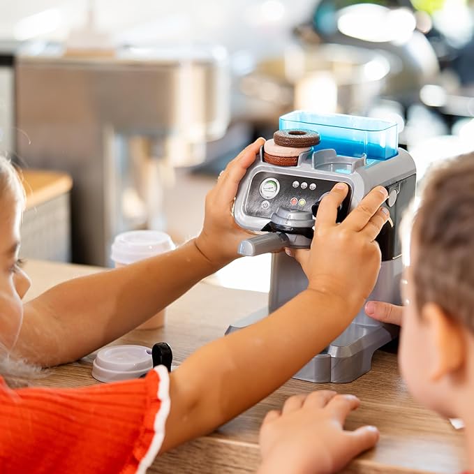 Klein: Barista Espresso Machine - Kitchen Appliance Toy, Coffee Making & Accessory Pretend Play Set, Realistic Water Flow Function, Kids Ages 3+