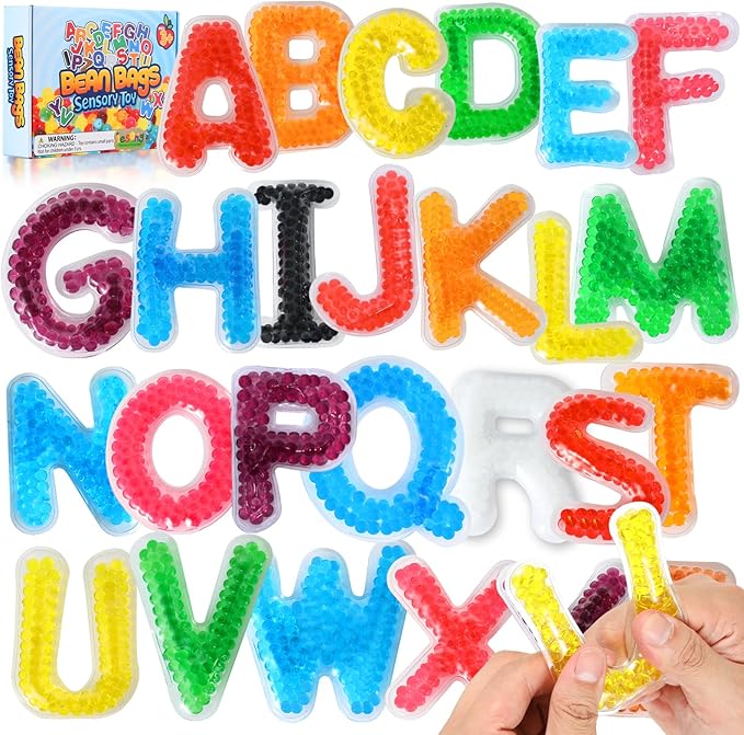 LESONG Autism Sensory Fidget Toys: Alphabet Letters ABC Learning Educational Montessori Toys,Quiet Fidgets Sensory Toys for Classroom Calm Down Corner Autistic Anxiety Relief