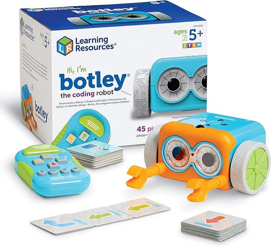 Learning Resources Botley The Coding Robot - 45 Pieces, Ages 5+ Screen- Free Coding Toys, Coding STEM Toy for Kids, Coding for Kids