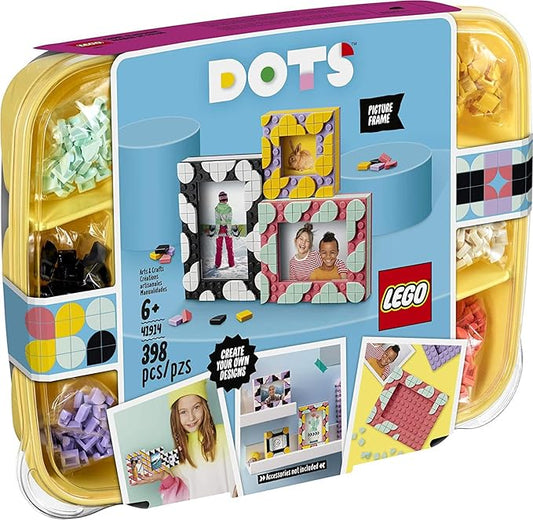 LEGO DOTS Creative Picture Frames 41914 DIY Creative Craft Decorations Kit for Kids, Makes a Great Gift for Kids Who Like Doing Crafts at Home and Fun Picture Frame Ideas (398 Pieces)