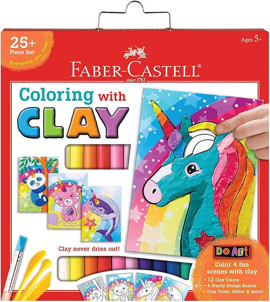 Faber-Castell Do Art Coloring with Clay Unicorn & Friends - Clay Set for Kids - Arts and Crafts for Kids